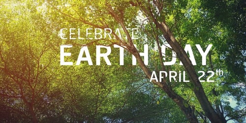 trees with the words celebrate earth day april 22th