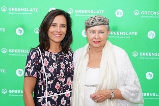 Joana Vicente and Sandra Schulberg at the IFP 40th Anniversary Reception, sponsored by GreenSlate-1
