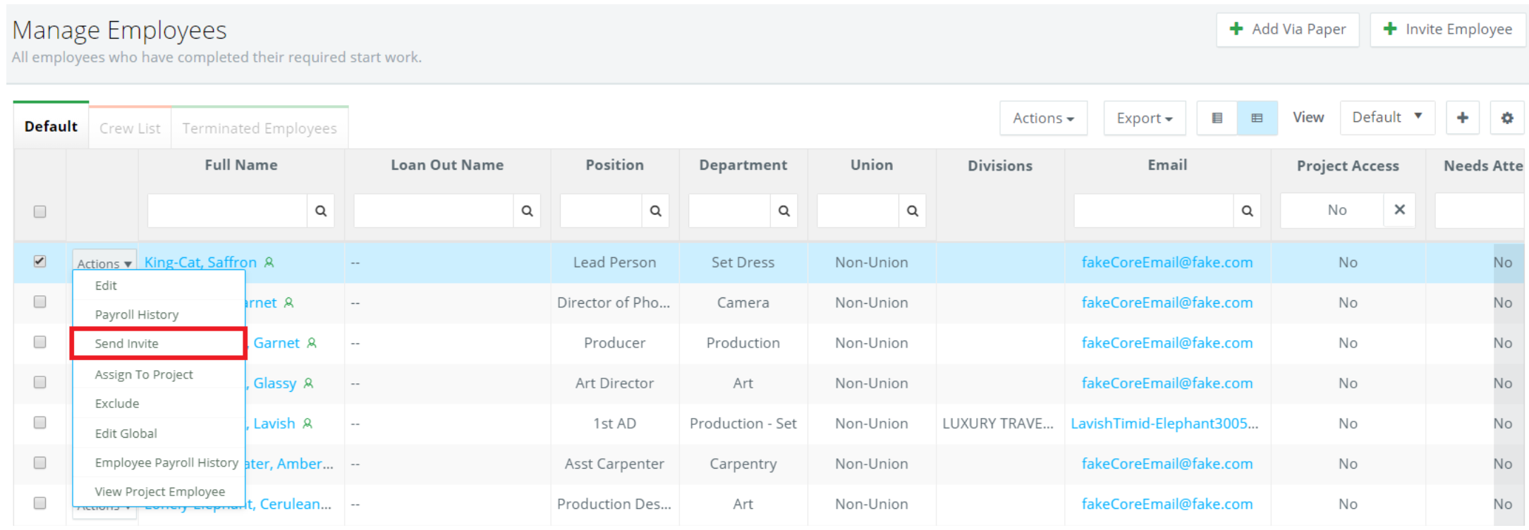 How to: Invite Employees (Paper Start Work)